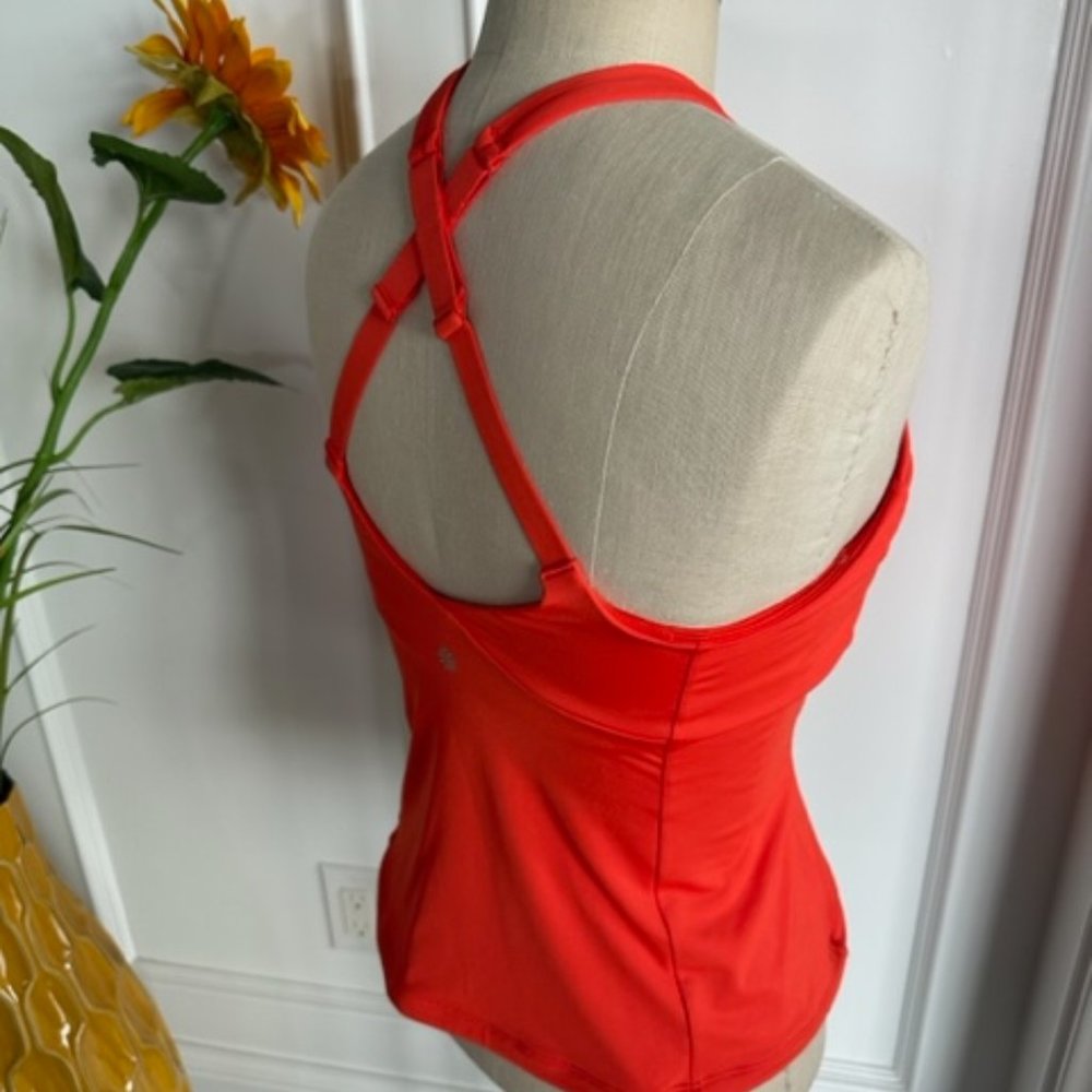 Athleta Orange Criss Cross Bra Tank - Picture 8 of 12